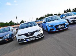 Seat Leon Cupra R, Renault Megane R.S., Hyundai i30 N Performance, Honda Civic Type R