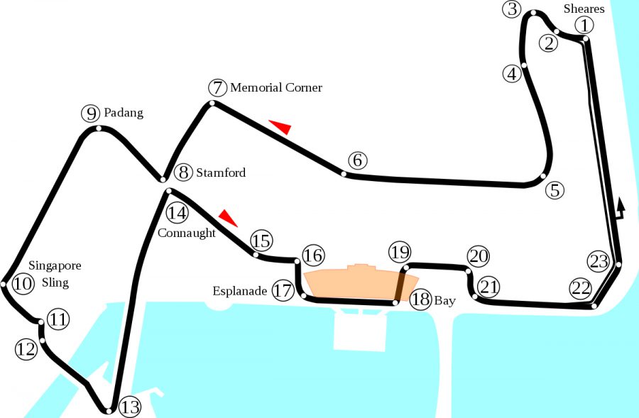 En İyi Sokak Pisti Singapur Pist Harita