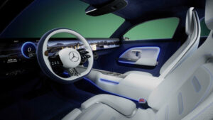 Mercedes-Benz Vision EQXX, beyaz renk, iç tasarım