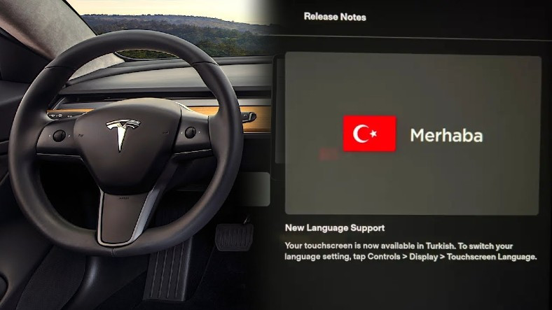 Tesla Otomobillerine Türkçe Dil Desteği Eklendi