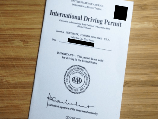 uluslararası sürücü belgesi