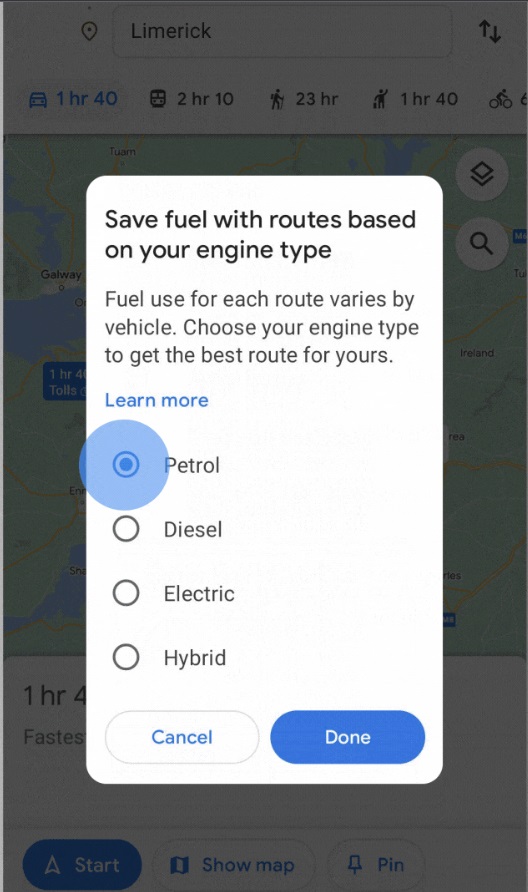 Google Haritalar Yakıt